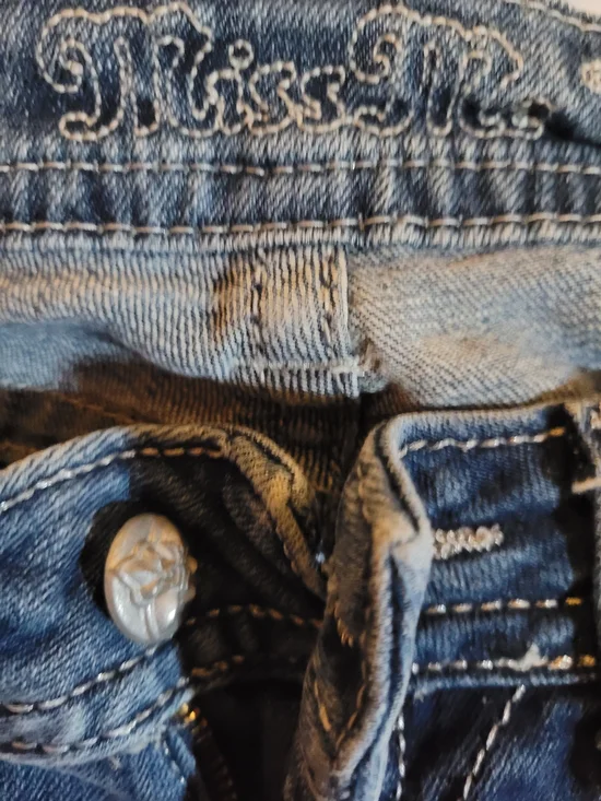 Miss Me Blue Distressed Boot Cut Jeans - Picture 5 of 5